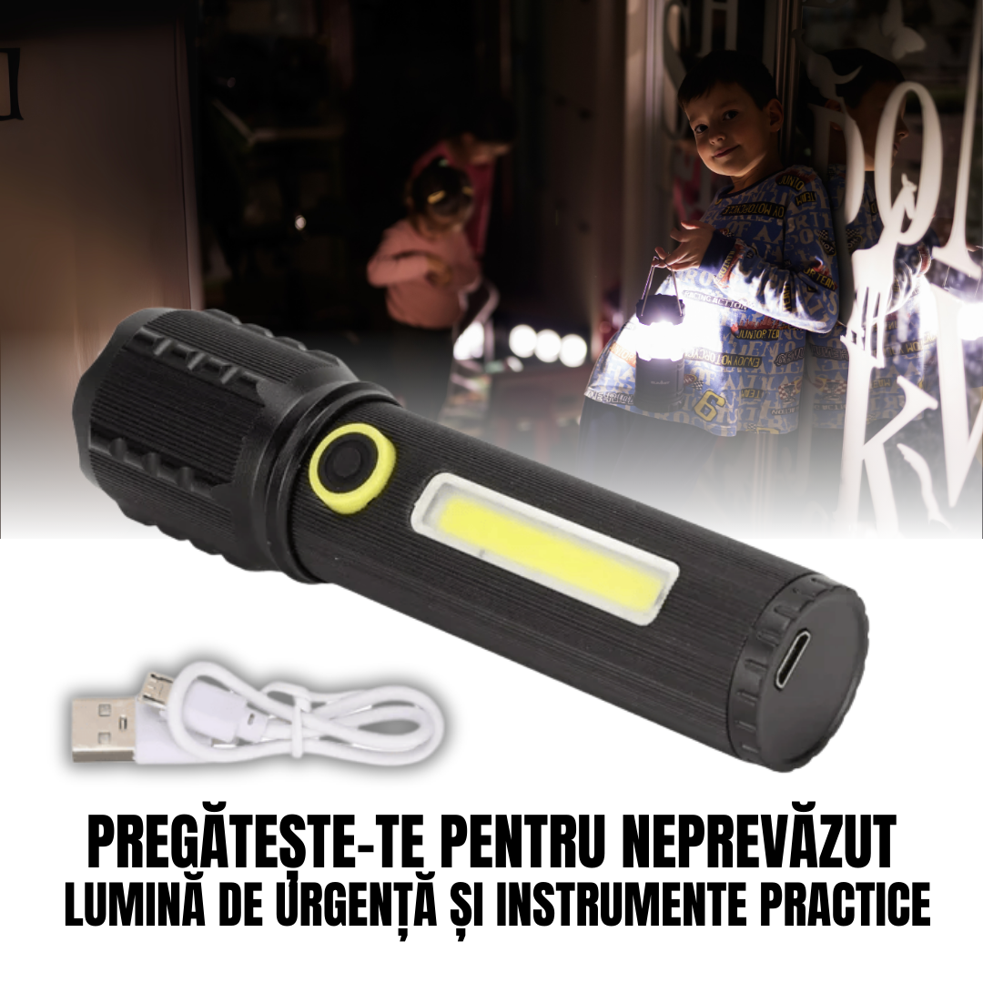 Set Lanternă Tactică cu Laser GERMANĂ + Cutie + Baterie Extra Gratuită – TitanLux™