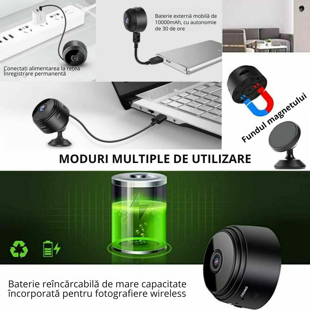 Mini cameră spion 1080p HD