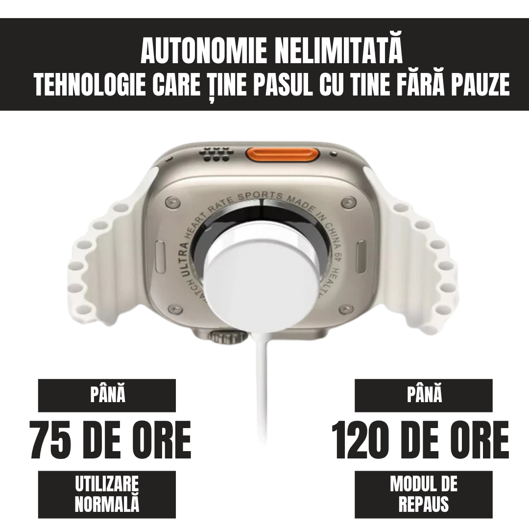 Smartwatch Ultra Pro cu 2 curele GRATUITE