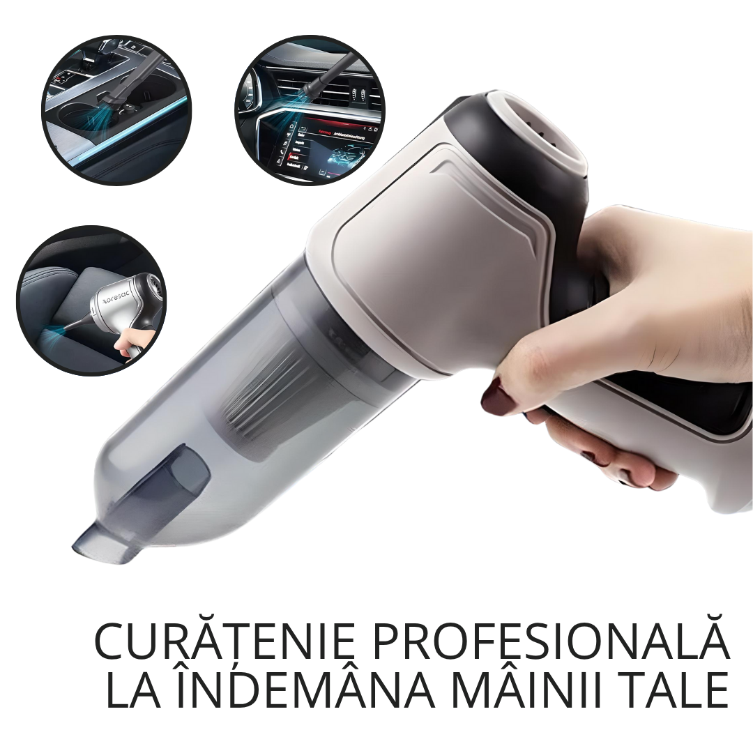 Aspirator Portabil 3 în 1: Ideal pentru Mașină, Casă, Birou și altele - PowerMax