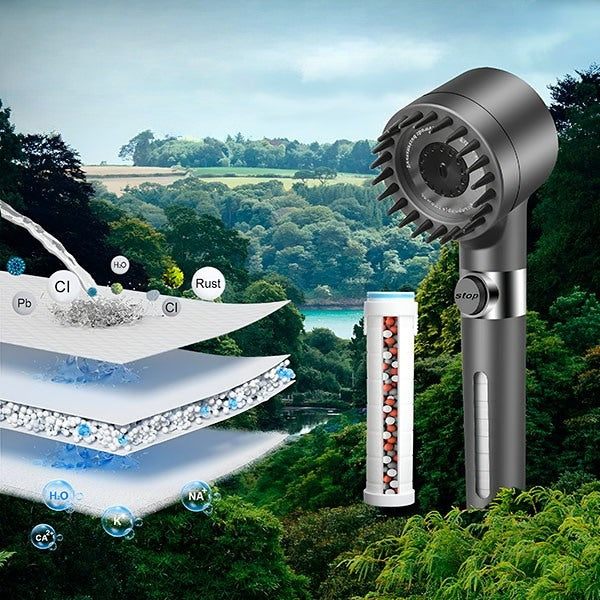 Cap de duș cu presiune înaltă + 1 filtru gratuit - Jet™