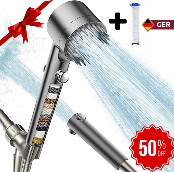 Cap de duș cu presiune înaltă + 1 filtru gratuit - Jet™