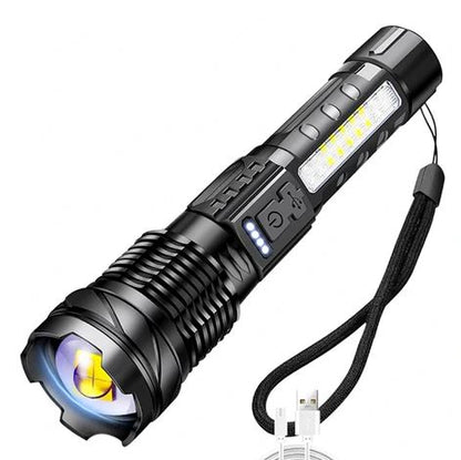 Set Lanternă Tactică cu Laser GERMANĂ + Cutie + Baterie Extra Gratuită – TitanLux™