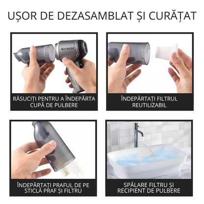 Aspirator Portabil 3 în 1: Ideal pentru Mașină, Casă, Birou și altele - PowerMax