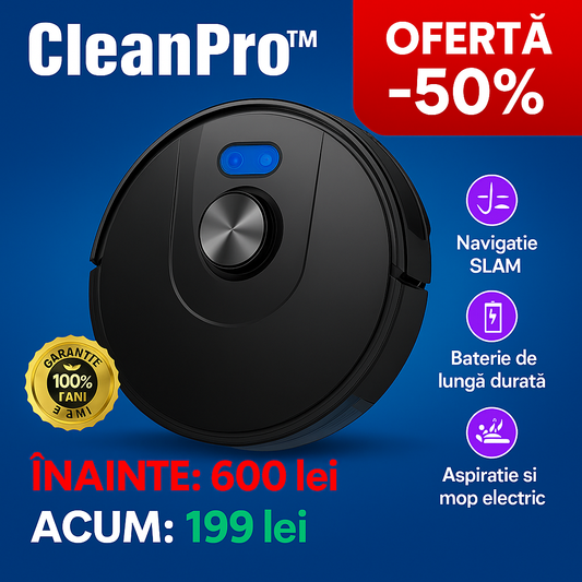 Aspirator Robot Inteligent 3 în 1 CleanPro™ - V800 2025